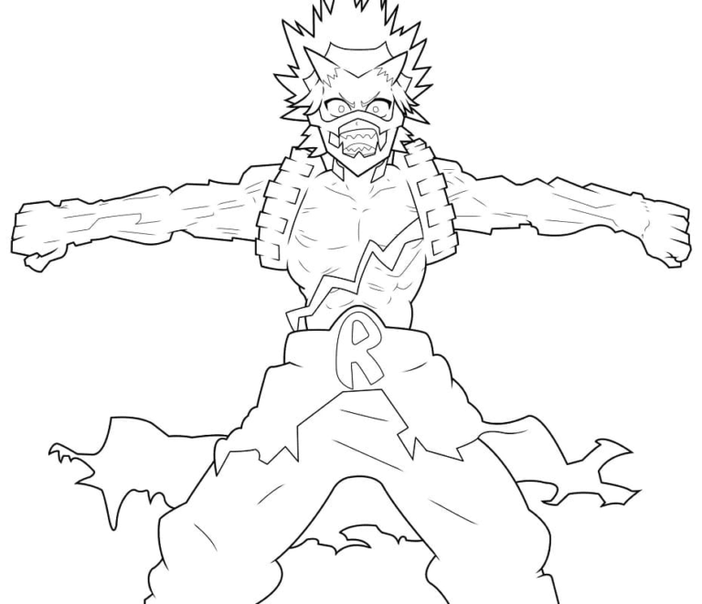 Eijiro Kirishima Coloring Pages Printable for Free Download