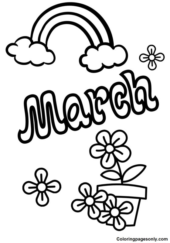 March Coloring Pages Printable for Free Download