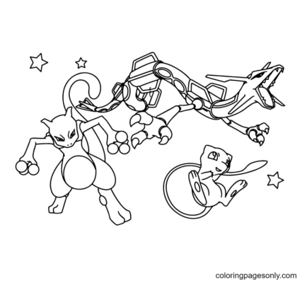 Mew Coloring Pages Printable for Free Download