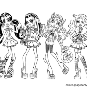 monster high coloring pages jinafire long gloom