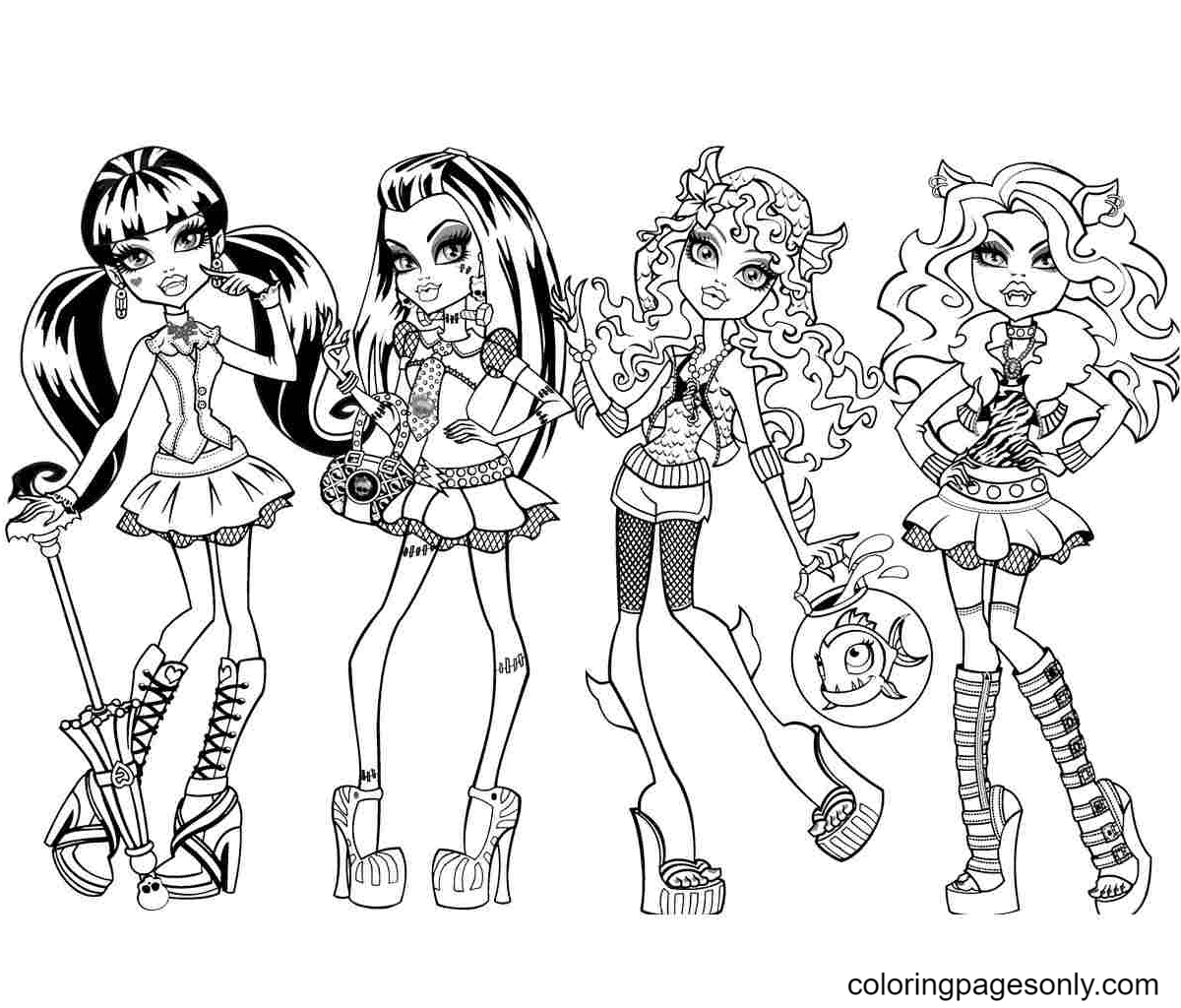monster high lagoona blue coloring pages