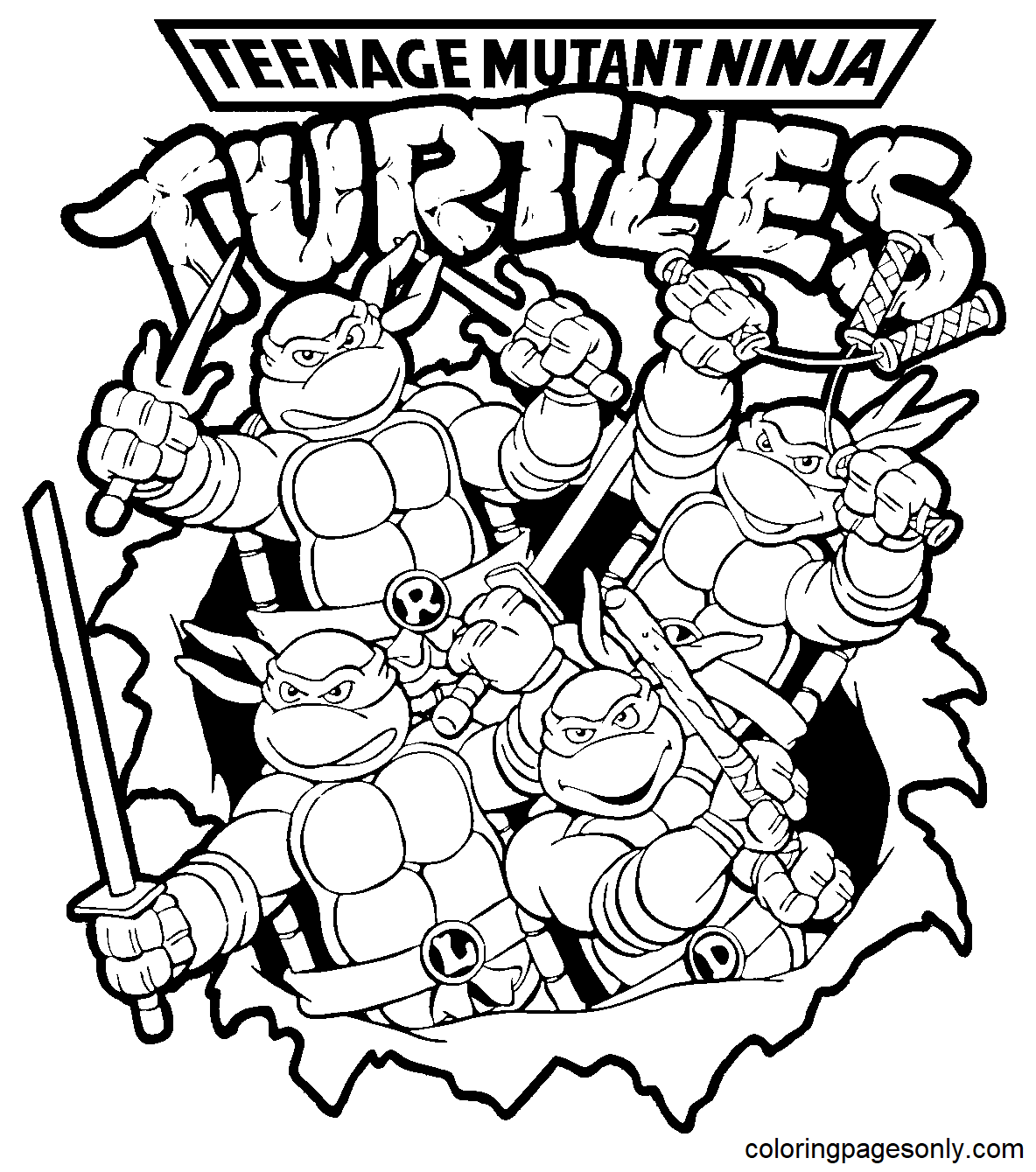 teenage mutant ninja turtles coloring pages 2022