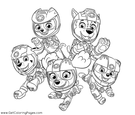 Paw Patrol Mighty Pups Coloring Pages Printable for Free Download