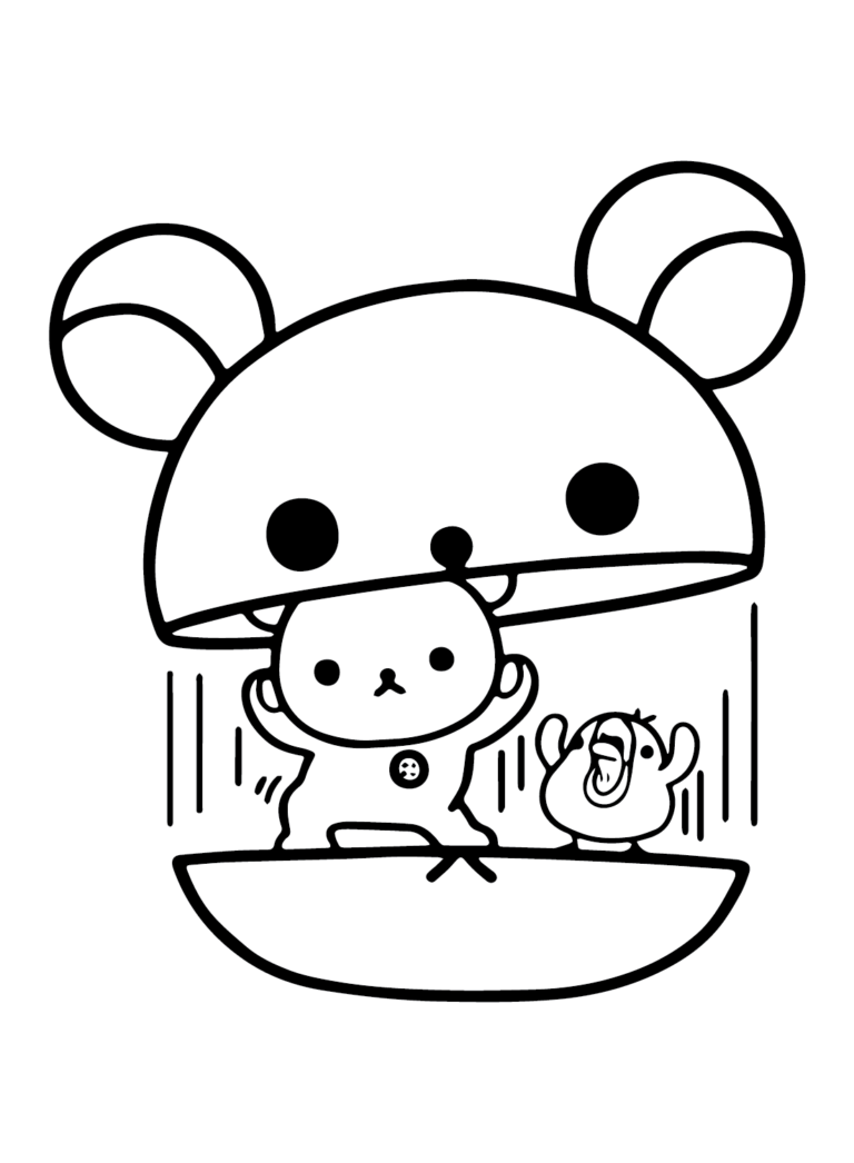 Rilakkuma Coloring Pages Printable for Free Download