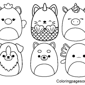 Squishmallow Coloring Pages Printable for Free Download