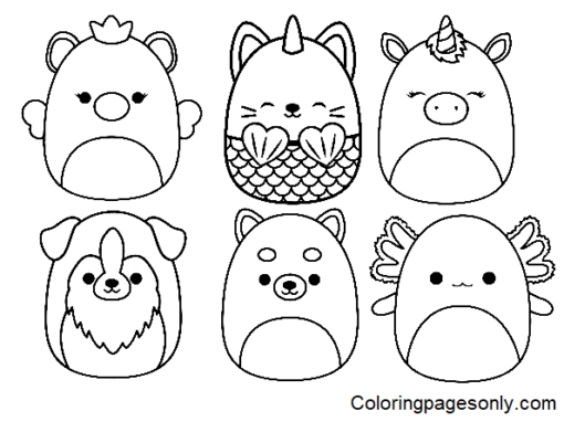 Squishmallow Coloring Pages Printable for Free Download