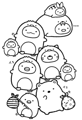 Sumikko Gurashi Coloring Pages Printable for Free Download