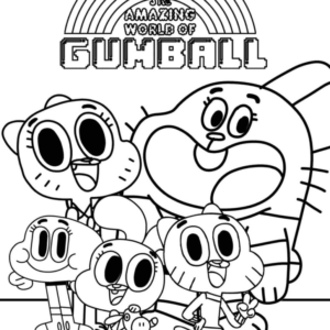 The Amazing World of Gumball Coloring Pages Printable for Free Download