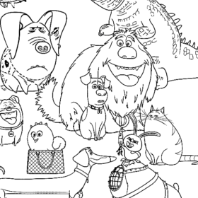 The Secret Life of Pets Coloring Pages Printable for Free Download