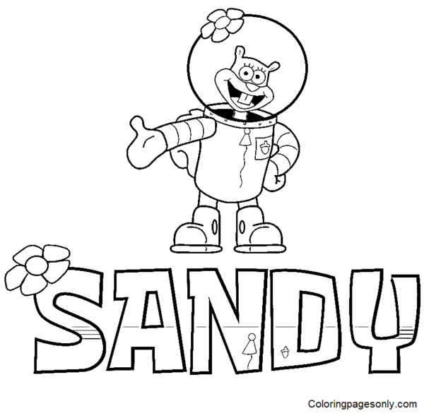 Sandy Cheeks Coloring Pages Printable for Free Download