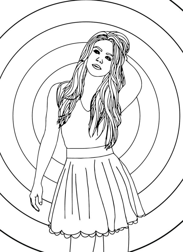 Shakira Coloring Pages Printable for Free Download