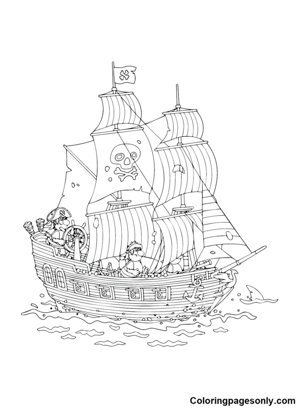 Ship Coloring Pages Printable for Free Download