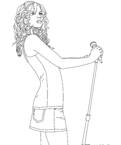 Taylor Swift Coloring Pages Printable For Free Download