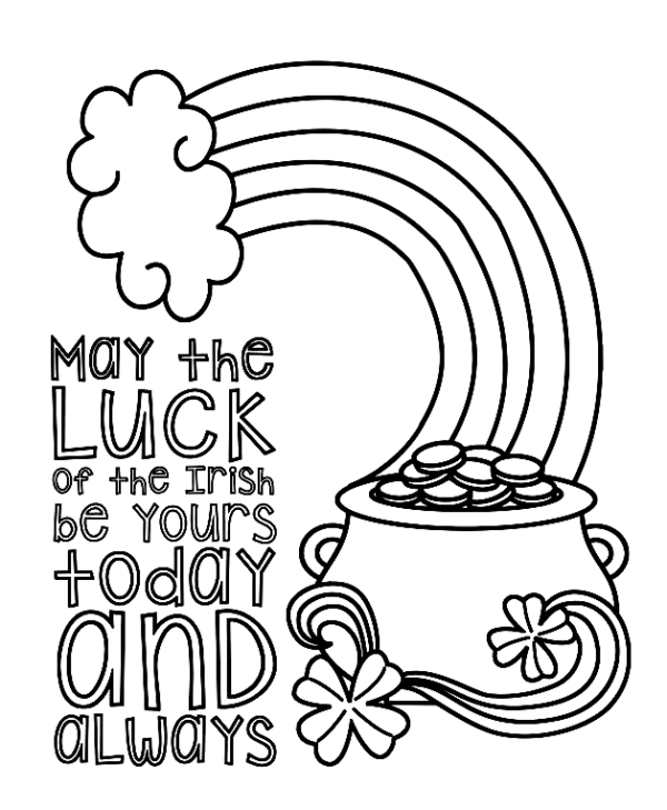 Happy St. Patricks Day Coloring Pages Printable for Free Download