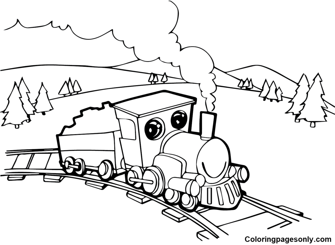 Train Coloring Pages Printable for Free Download