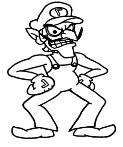 Waluigi Coloring Pages Printable For Free Download