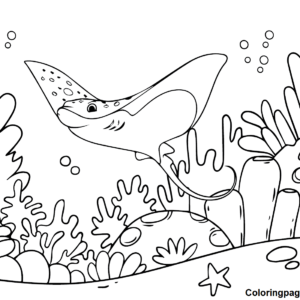 Stingray Coloring Pages - ColoringAll