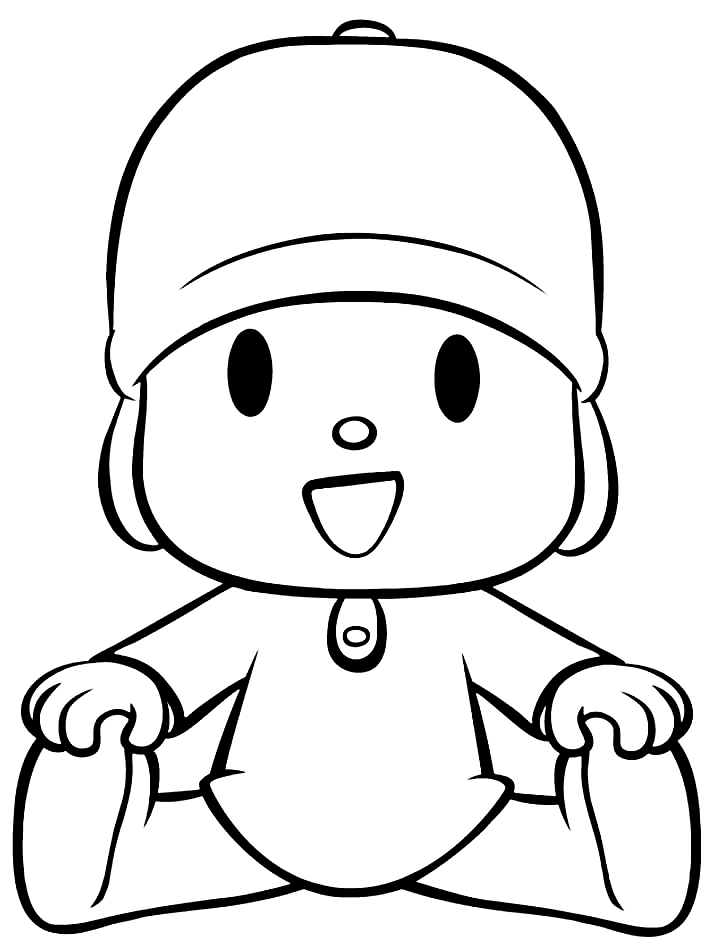 Pocoyo And Friends Play With The Ball coloring page