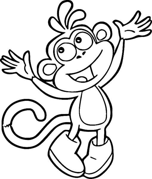 Monkey Coloring Pages Printable for Free Download
