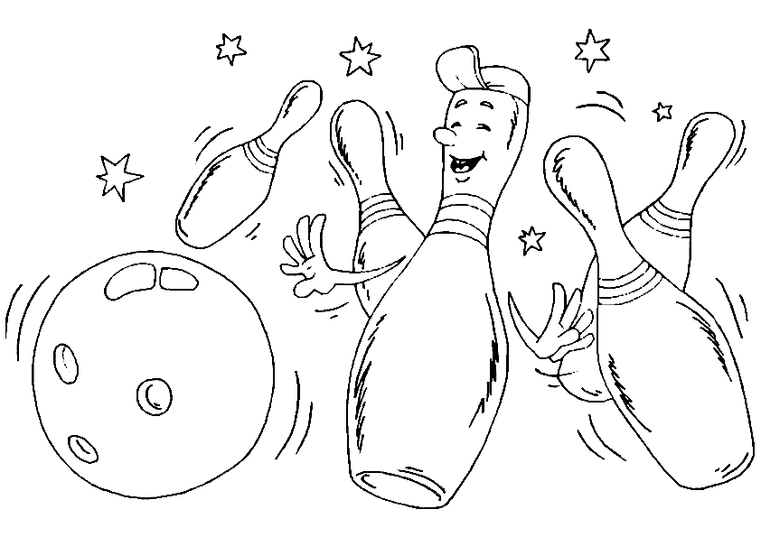 Bowling Coloring Pages Printable for Free Download