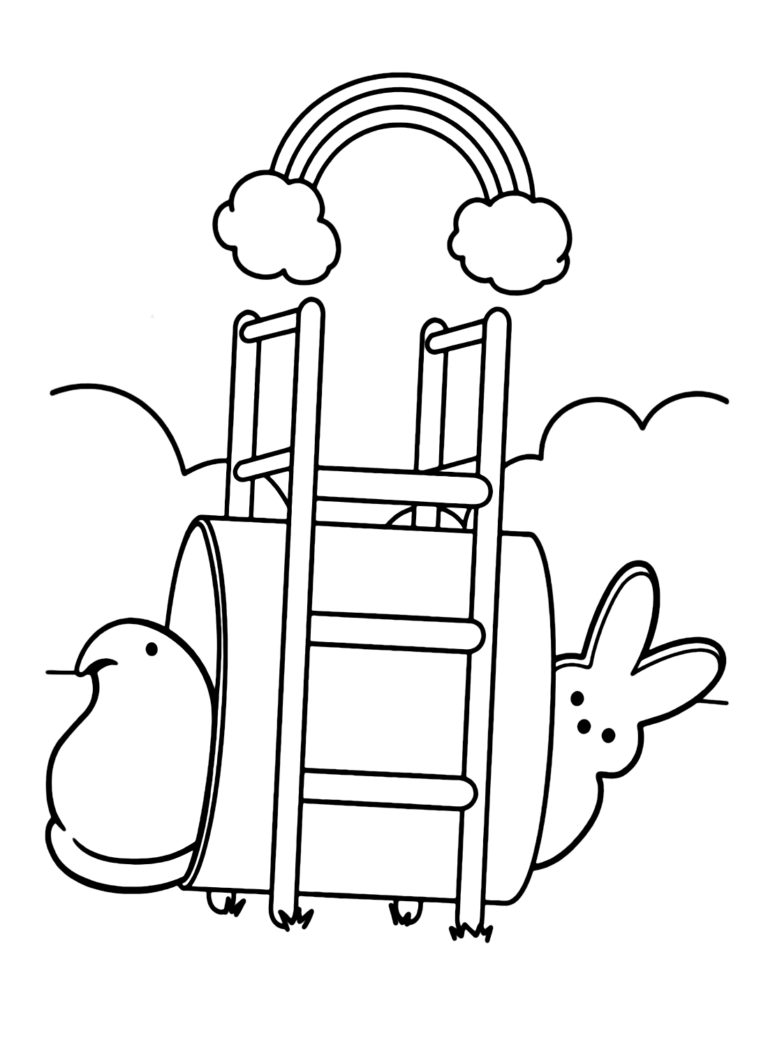 rabbit coloring page to print peep and the big wide world