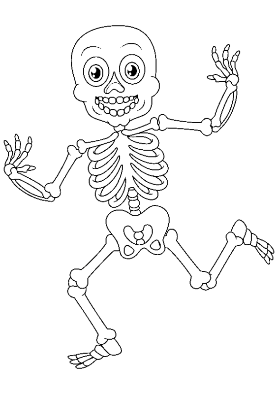 Skeleton Coloring Pages Printable for Free Download