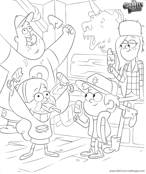 Gravity Falls Coloring Pages Printable for Free Download