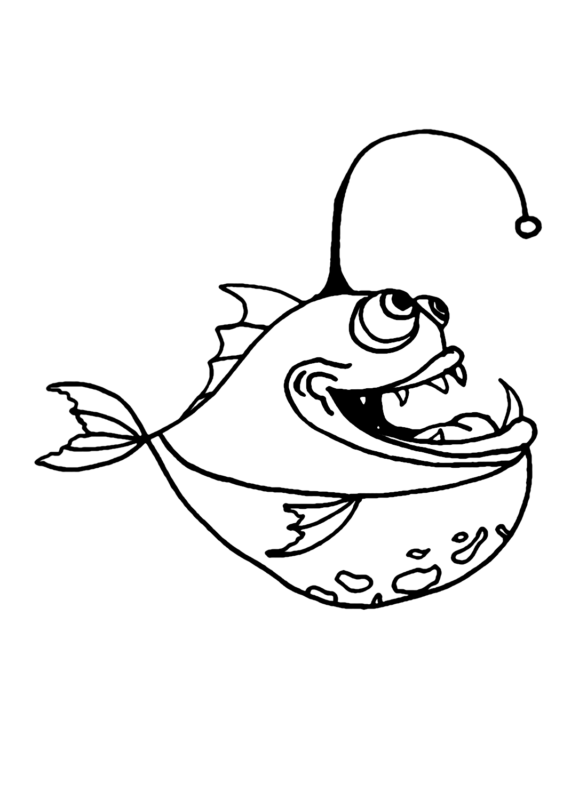 Anglerfish Coloring Pages Printable for Free Download