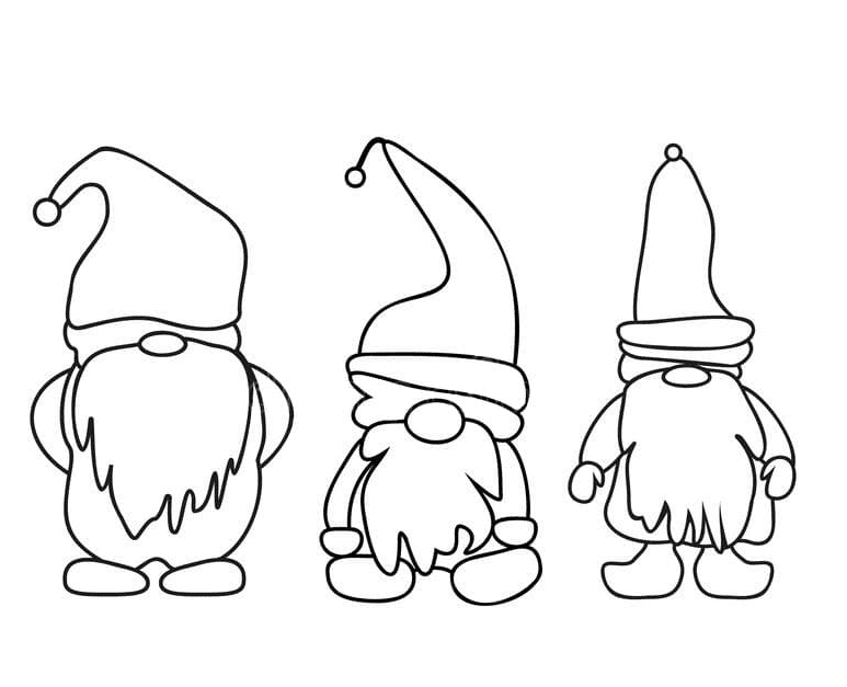 Gnome Coloring Pages Printable for Free Download