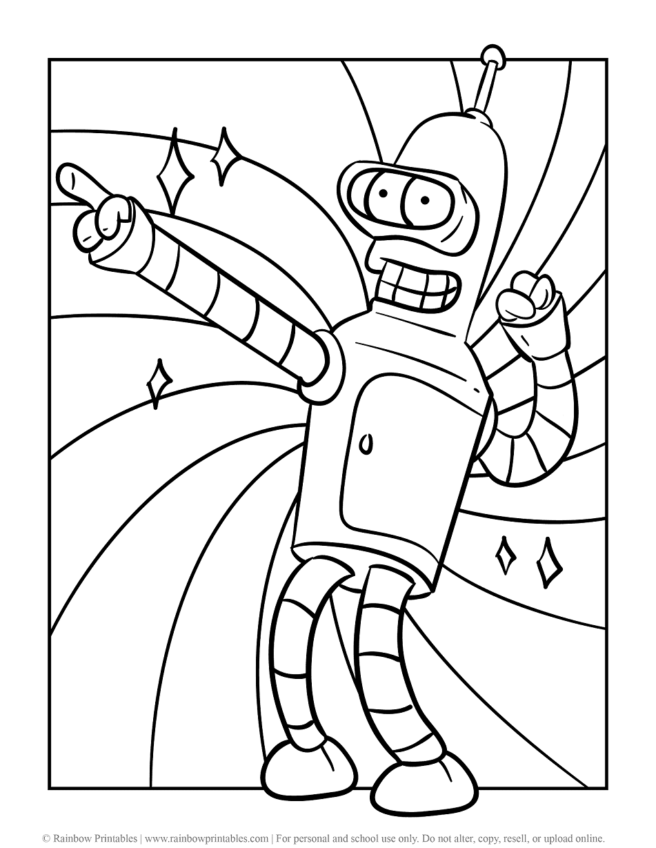 Futurama Coloring Pages Printable for Free Download