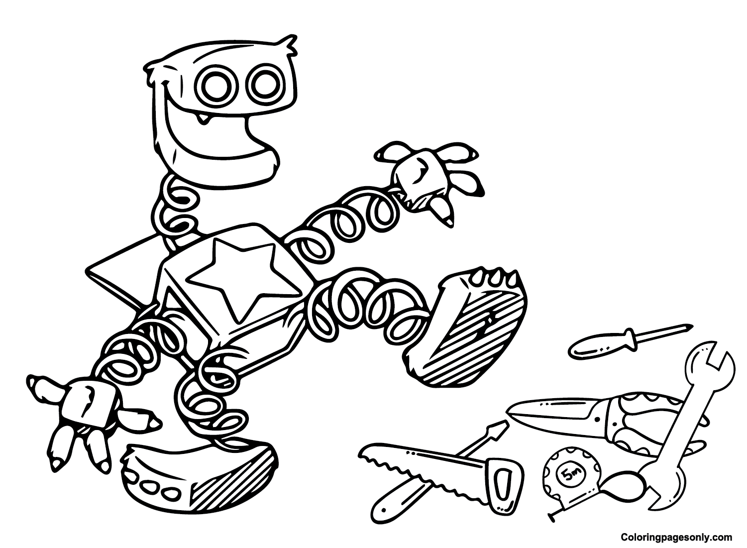 Coloring page Project Playtime : Boxy Boo & Huggy Wuggy 22