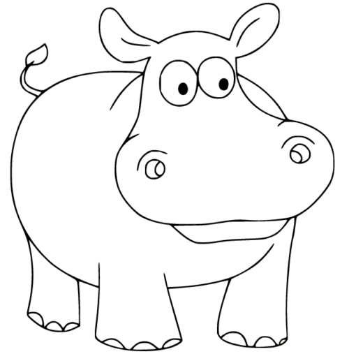 Hippo Coloring Pages Printable for Free Download