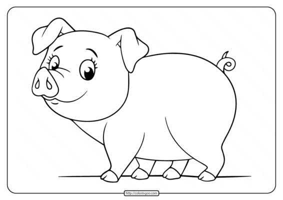 Pig Coloring Pages Printable for Free Download