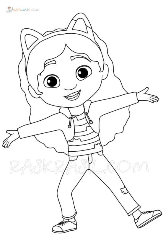 Gabby's Dollhouse Coloring Pages Printable for Free Download