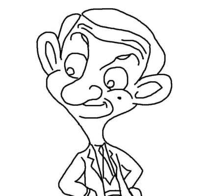 Mr. Bean Coloring Pages Printable for Free Download