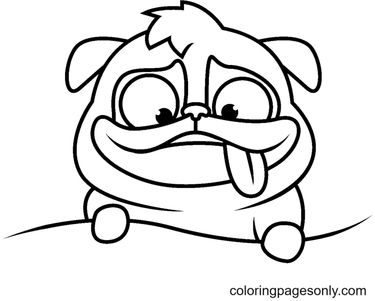 Pug Coloring Pages Printable for Free Download