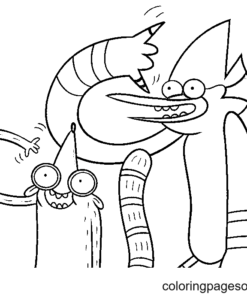 21+ Coloring Pages Regular Show