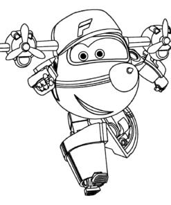 Cute Super Wings Coloring Pages for Kids