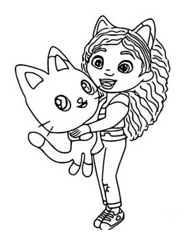 Gabby's Dollhouse Coloring Pages Printable for Free Download