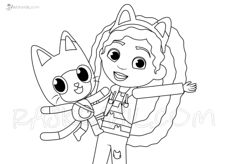 Gabby's Dollhouse Coloring Pages Printable for Free Download