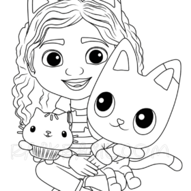 Gabby's Dollhouse Coloring Pages Printable for Free Download