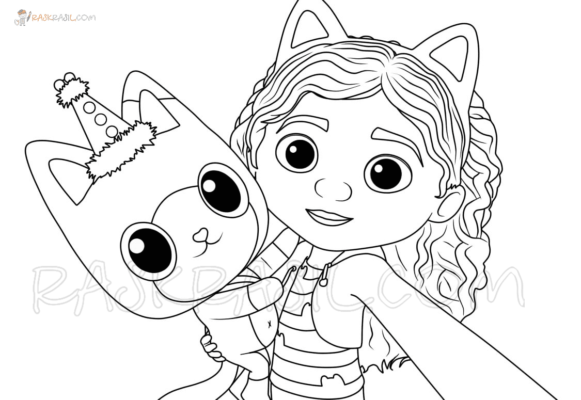 Gabby's Dollhouse Coloring Pages Printable for Free Download