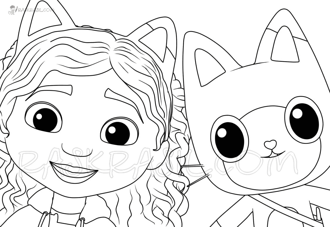 Gabby's Dollhouse Coloring Pages Printable for Free Download