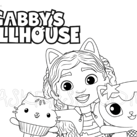 Gabby's Dollhouse Coloring Pages Printable for Free Download