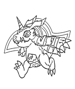 Gabumon Coloring Pages Printable for Free Download