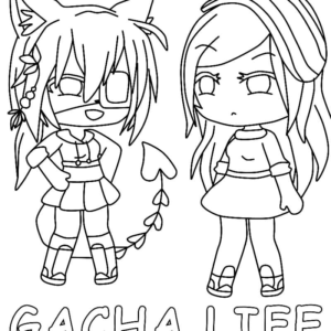 Gacha Life Coloring Pages Printable for Free Download