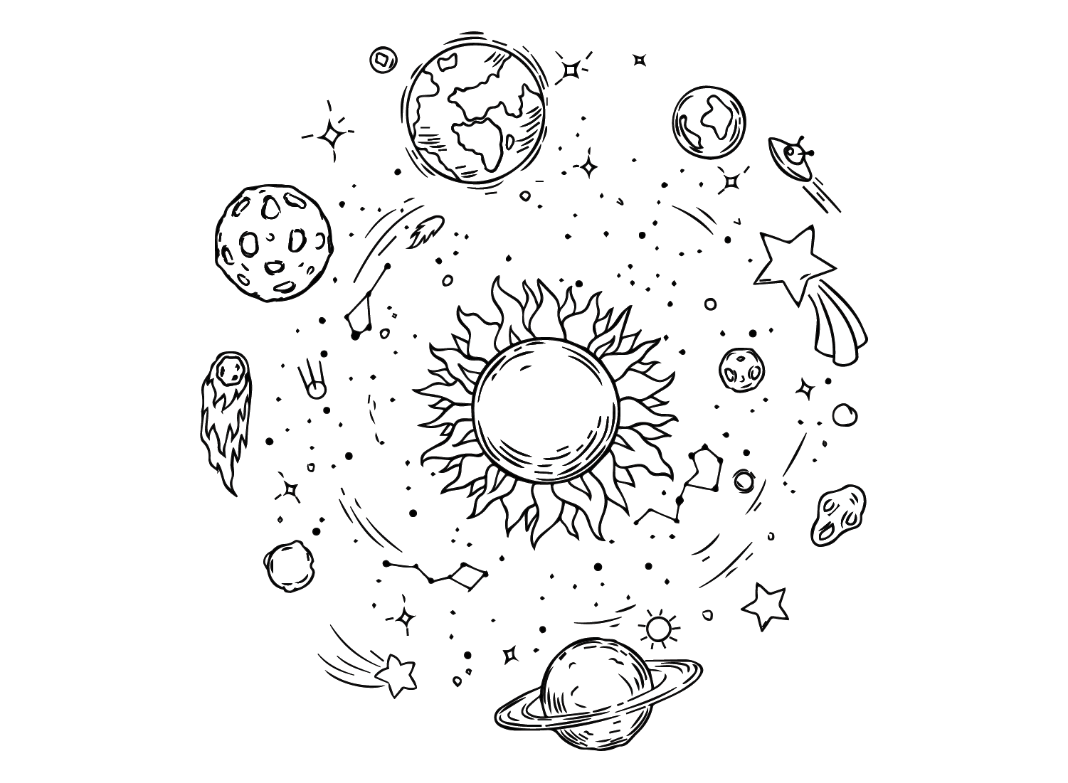 Galaxy Coloring Pages Printable for Free Download