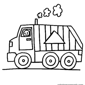 Garbage Truck Coloring Pages Printable for Free Download