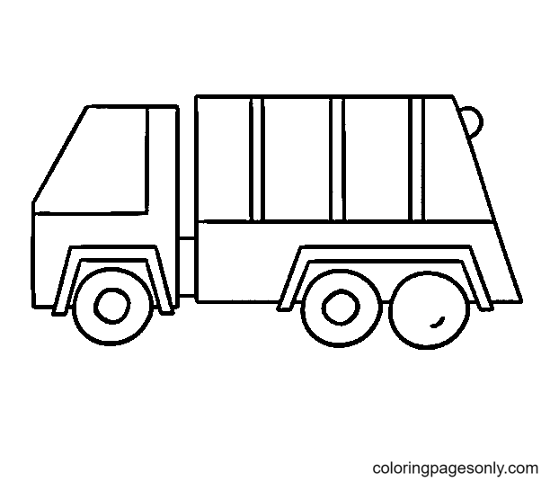 Garbage Truck Coloring Pages Printable for Free Download