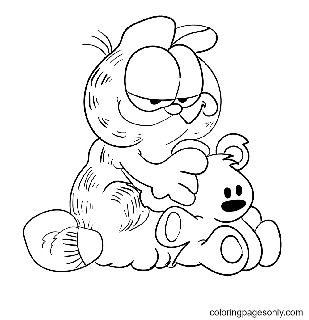 Garfield Coloring Pages Printable for Free Download